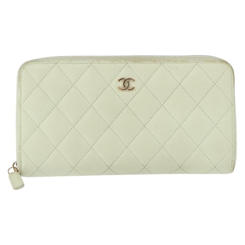 Chanel Long Wallet Caviar Green